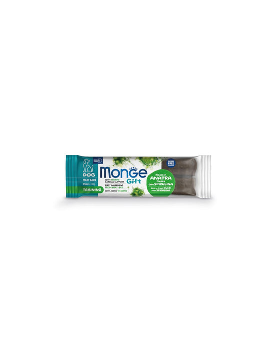 MONGE  MEAT BARS RICH IN FRESH DUCK WITH SPIRULINA 40GM