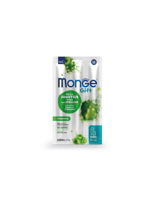 MONGE  STICKS RICH IN FRESH DUCK WITH SPIRULINA  45GM