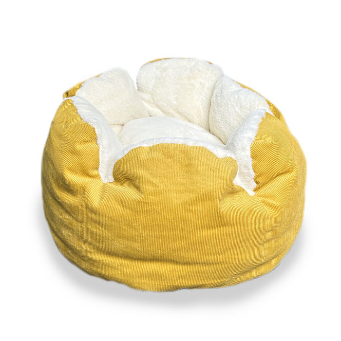 Nootie  Royal Flower Yellow and White Bed for Dogs & Cat