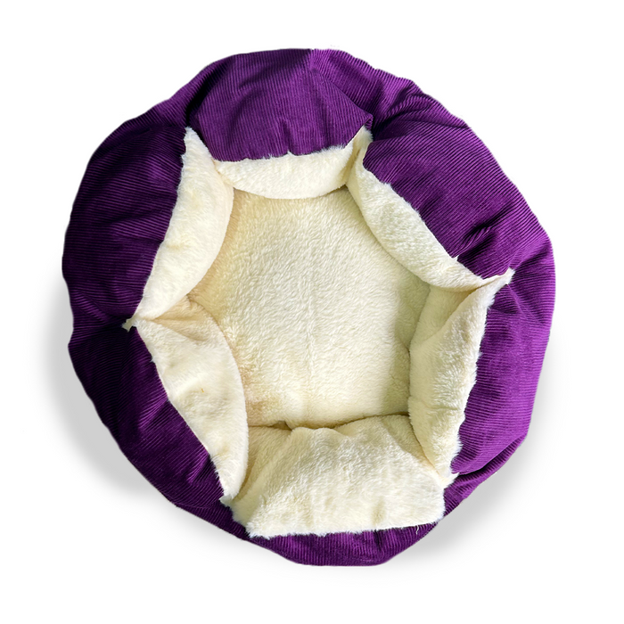 Nootie  Royal Flower Purple and White Bed for Dogs & Cat