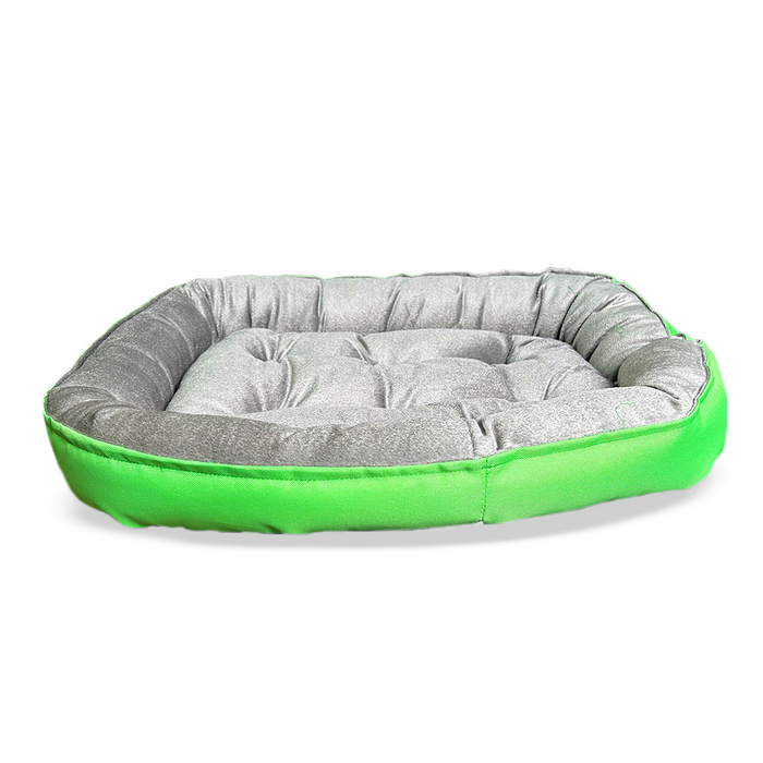 Nootie Velvet Royal Green and Grey Bed for Dogs & Cat