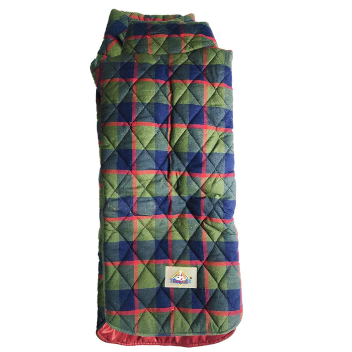 Nootie Army-Green & Red Strips Jacket for Dogs