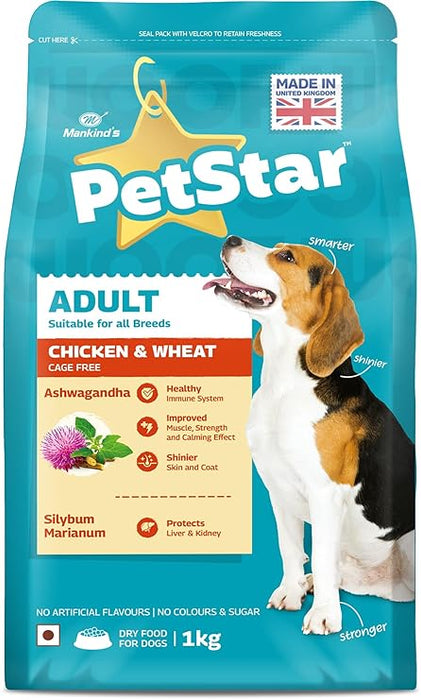 Mankind Petstar Chicken and Wheat Adult Dog Dry Food (Buy 1 Get 1 Free)