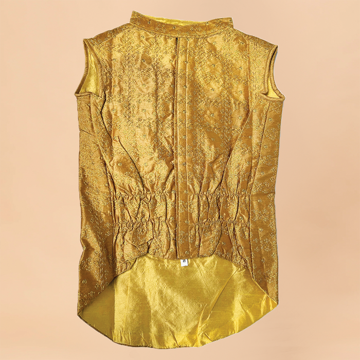 The Pet Point Designer Sherwani for Dogs, (Gold Color)