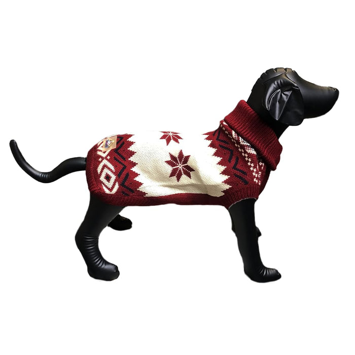 Nootie Dog Soft Sweater Puppy Clothes Doggie Shirt Winter Outfits Sweatshirt for Dog-Maroon Flower