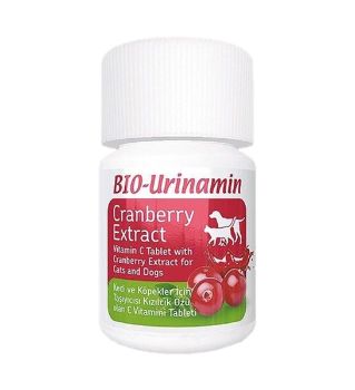 BIO-URINAMIN Urinary Tract Health Support with Cranberry Extract and Vitamin C for Cats and Dogs