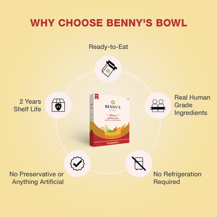 Bennys Bowl Chicken & Rice Fresh Food for Dogs