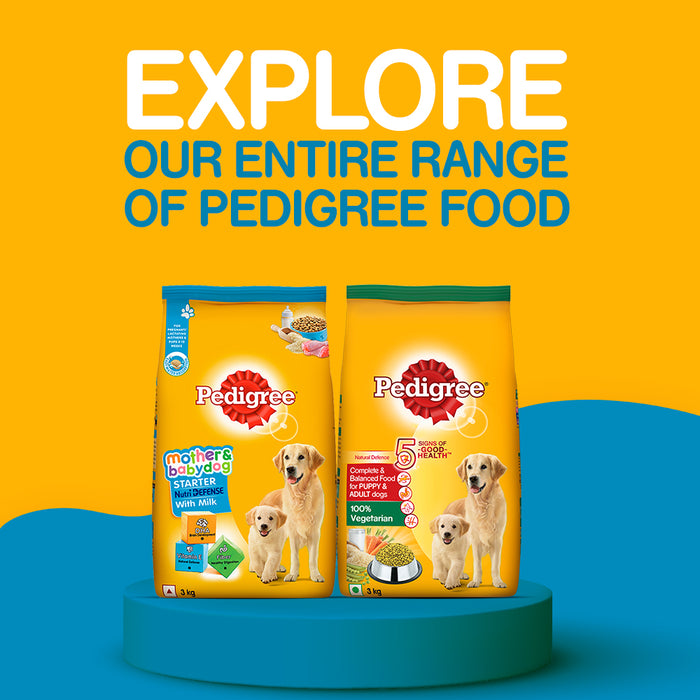 Pedigree Complete & Balanced Food for Puppy & Adult Dogs, 100% Vegetarian, 2.8  Kg