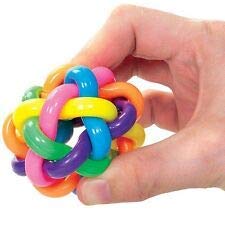 Noodle Rubber Multi Color Wire Knot Ball with Bell, for Puppy and Kitten