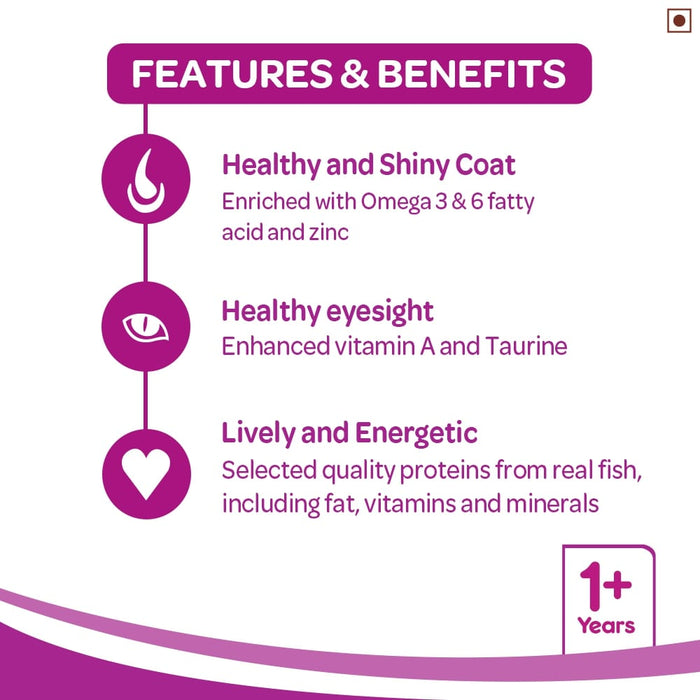 Whiskas Adult (+1 year) Dry Cat Food, Mackerel Flavour, 480g Pack