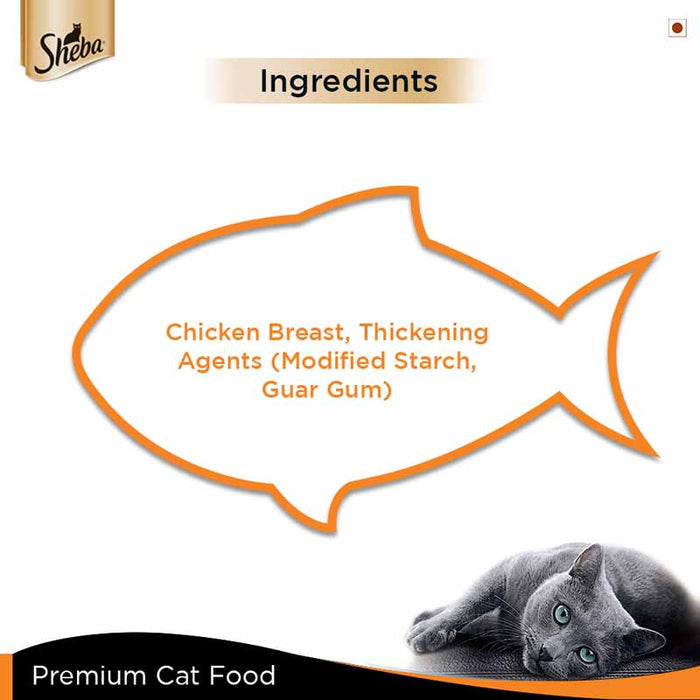 SHEBA Complete Nutrition For Cats - Suculent Chiken Breast N Gravy 85 gm