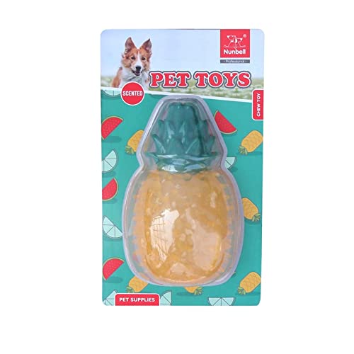 Nunbell Pineapple Fruit Chew Squeaky Dog Toy