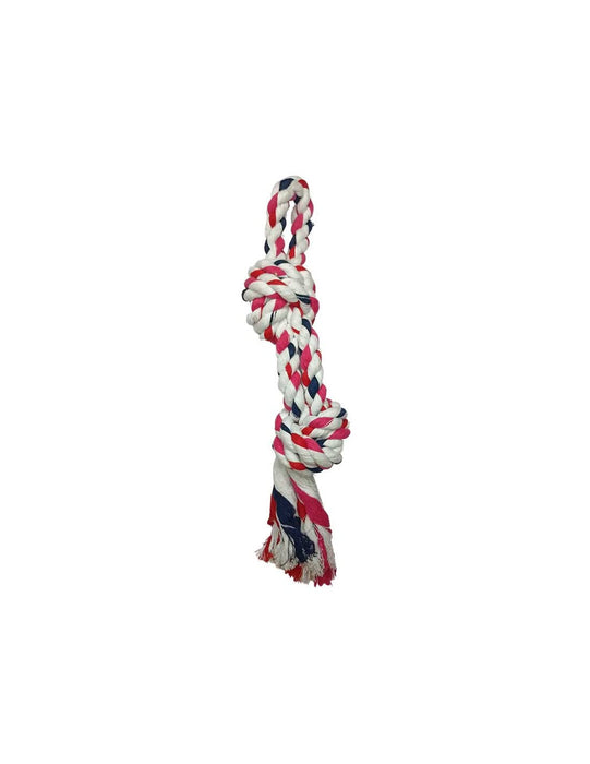 Nootie Cotton Rope Dog Chew Toy, Thick Chew Knots, Extra Durable – Washable (Color May Vary) (2 Knot Double Rope)