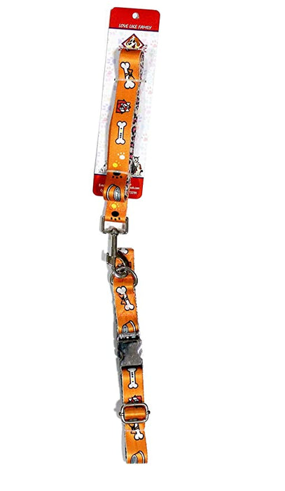 Nootie Premium Design Leash & Collar Set for Dogs/Puppies | Pet Collar Set (Small, Orange)