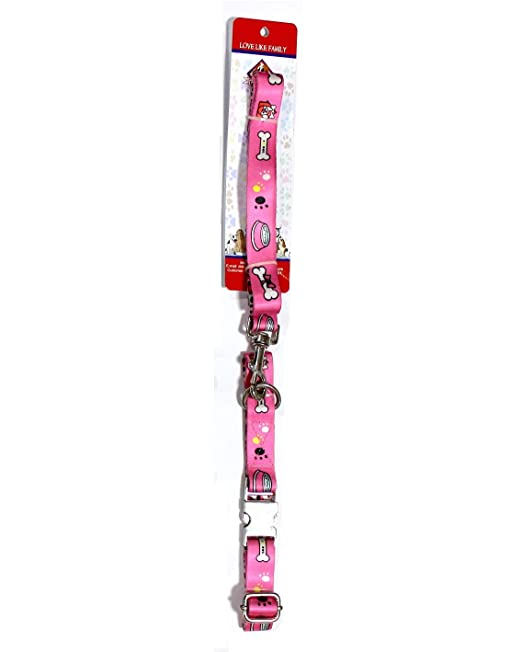 Nootie Premium Design Leash & Collar Set for Dogs/Puppies | Pet Collar Set (Medium, Pink)