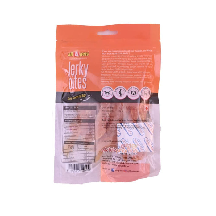 Nootie - ALL4PETS Jerky Bites-Twisted Silk 100GM (Pack of 2)