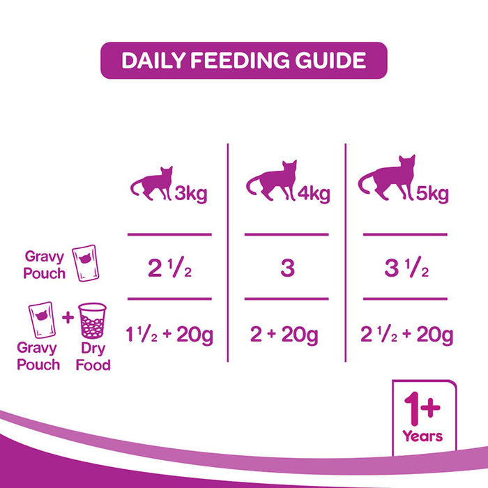 Whiskas Wet Cat Food for Adult Cats (1+Years), Tuna in Jelly Flavour, 12 Pouches (12 x 85g)