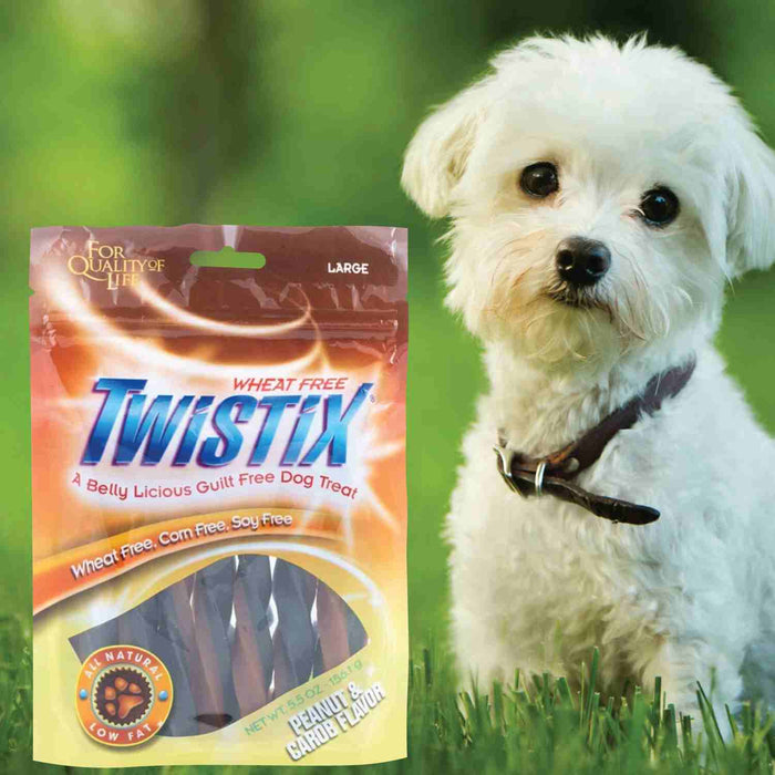 Twistix Dental Chews Dog Treats Large (Peanut Carob Flavor) 156 Gms