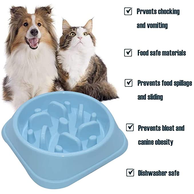 Nootie Dog Slow Feeder Bowl, with Anti-Skid Rubber Grips