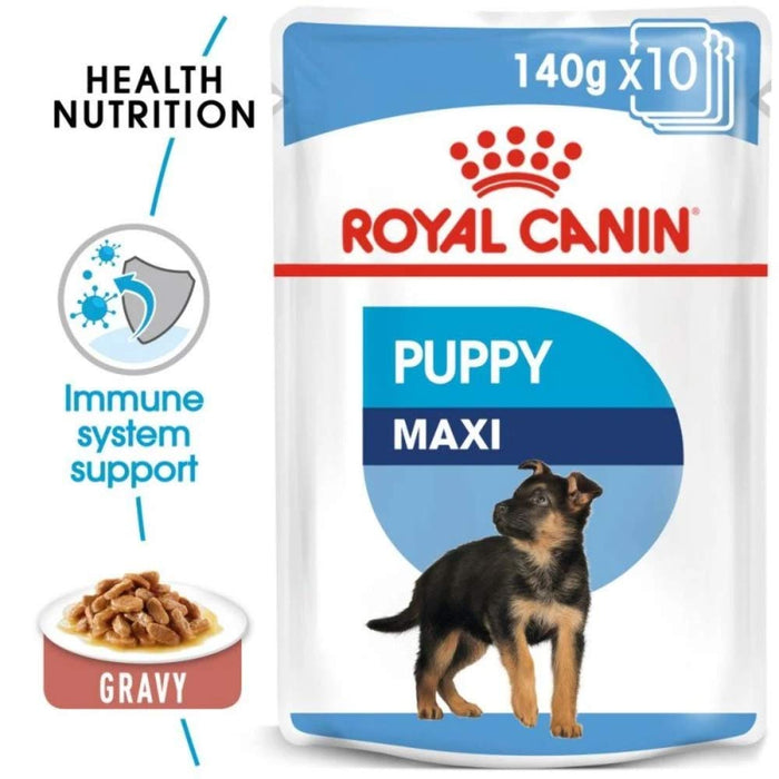 Royal Canin Maxi Puppy Wet Gravy Pouch, 140gm(Packof10)