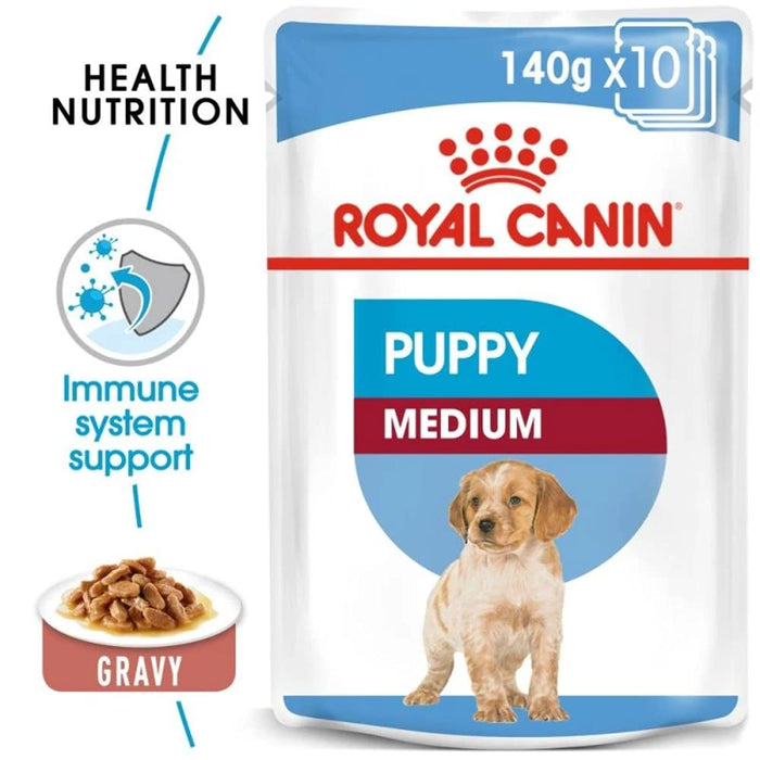 Royal Canin Medium Puppy Dog Food, Gravy (Packof10)
