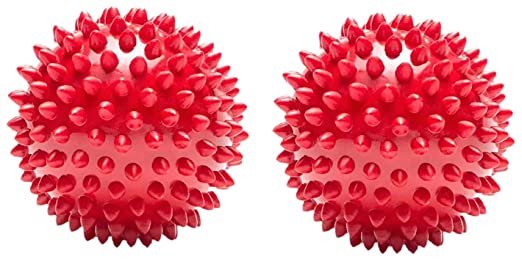 Nootie Non-Toxic Rubber Stud Spike Hard Ball Chew Toy, Puppy/Dog Teething Toy - 3 inches Pack of 2