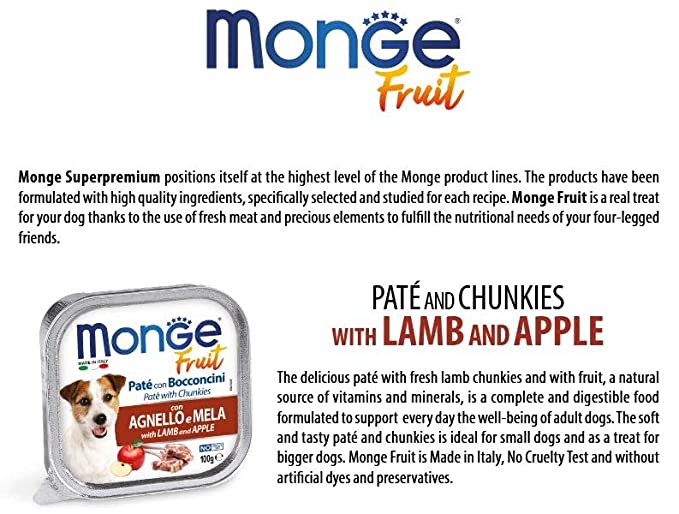 Monge Fruit - Pate and Chunkies with Turkey and Blueberry (Buy 4 And Get 1 free)