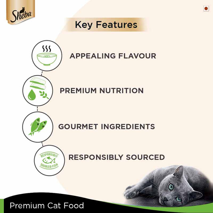 SHEBA Complete Nutrition For Cats - White Meat & Snapper In Gravy 85 gm