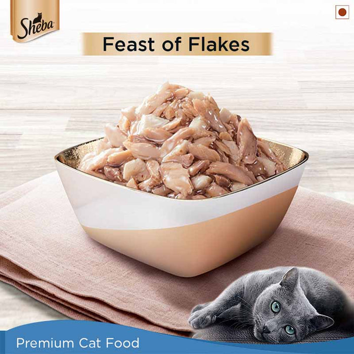 Sheba Premium Wet Cat Food Food, Fish Mix (Maguro & Bream), 35g Pouch