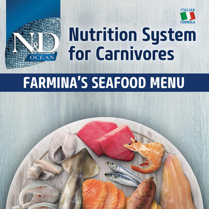 Farmina N&D Ocean Dry Dog Food, Grain-Free, Adult Medium and Maxi Breed, 2.5 Kg, Codfish Pumpkin and Orange