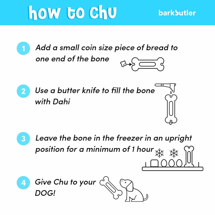 Barkbutler Chu The Bone | 100% Natural Rubber | Gentle on Teeth + Gums