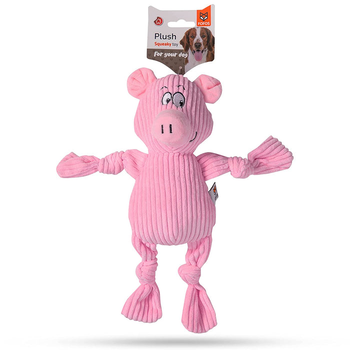 Barkbutler x Fofos Fluffy Pig Stuffed Soft Squeaky Plush Dog Toy