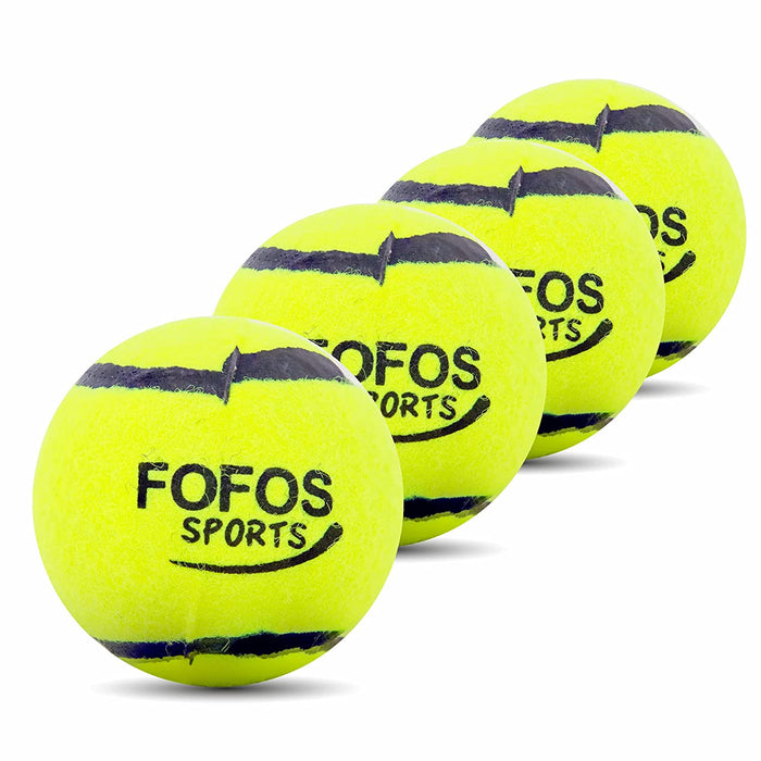 Barkbutler x Fofos Sports Fetch Ball Durable Dog Ball Toy Set, Yellow (Pack of 4)