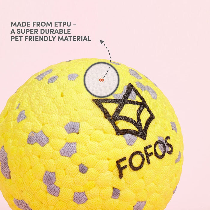 Barkbutler x Fofos Super Bounce Ball Durable Dog Toy, Yellow
