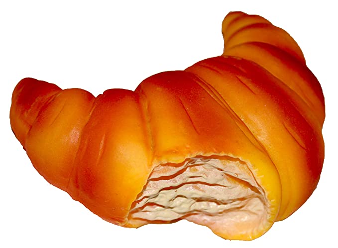 Nootie Croissant Squeaky Toy for Pets Food Shape Toy for Puppies/Dogs.