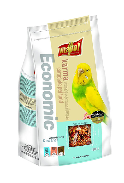 Vitapol Economic Food for Budgies Bag, 1200g