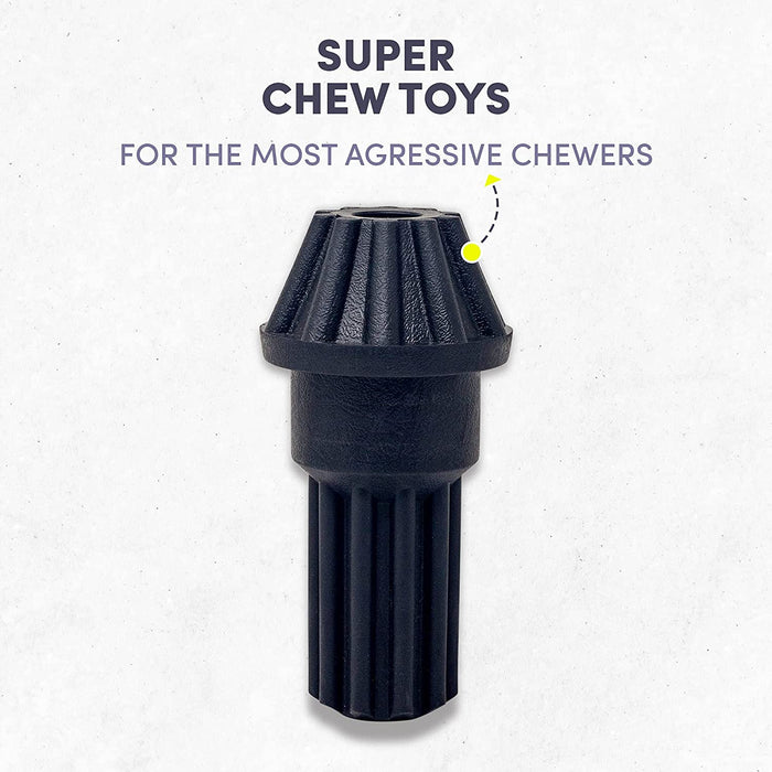 Barkbutler x Fofos Super Chewer Driveshaft Dog Toy, Black| For Medium - Large dogs (10-30kgs)