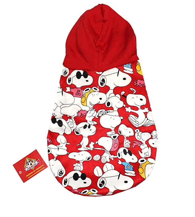 Nootie Snoopy Design Printed Hoody For Pets (Red).