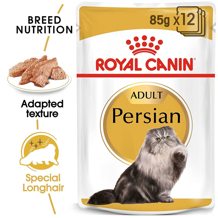 Royal Canin Persian Adult Cat Wet Food, 85 Gram (Pack of 12)
