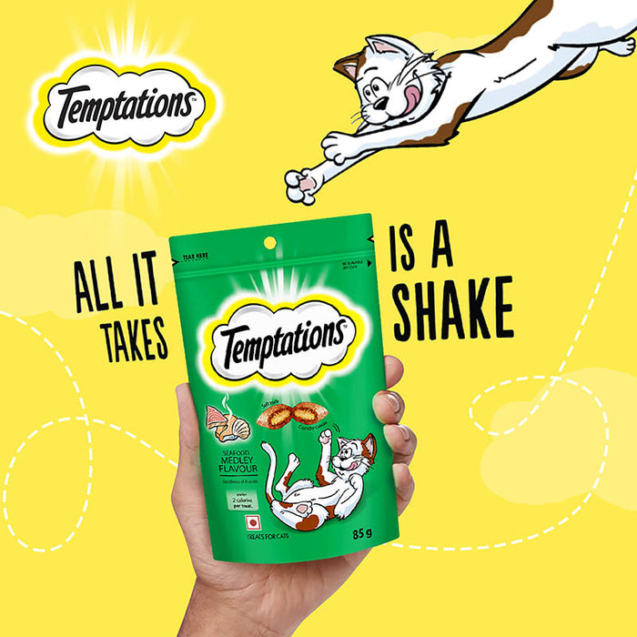Temptations Cat Treat, Seafood Medley Flavour - 12 X 85 g