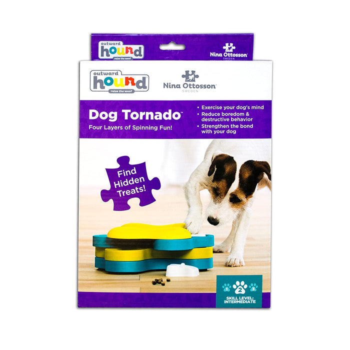 Outward Hound Nina Ottosson Dog Tornado Puzzle Toy ‚ Stimulating Interactive Dog Game for Dispensing Treats