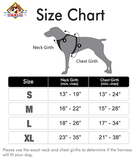 Nootie Premium Printed Nylon Dog Harness & Leash Set for Dogs/Puppies | Pet Harness Set (Medium, Black)