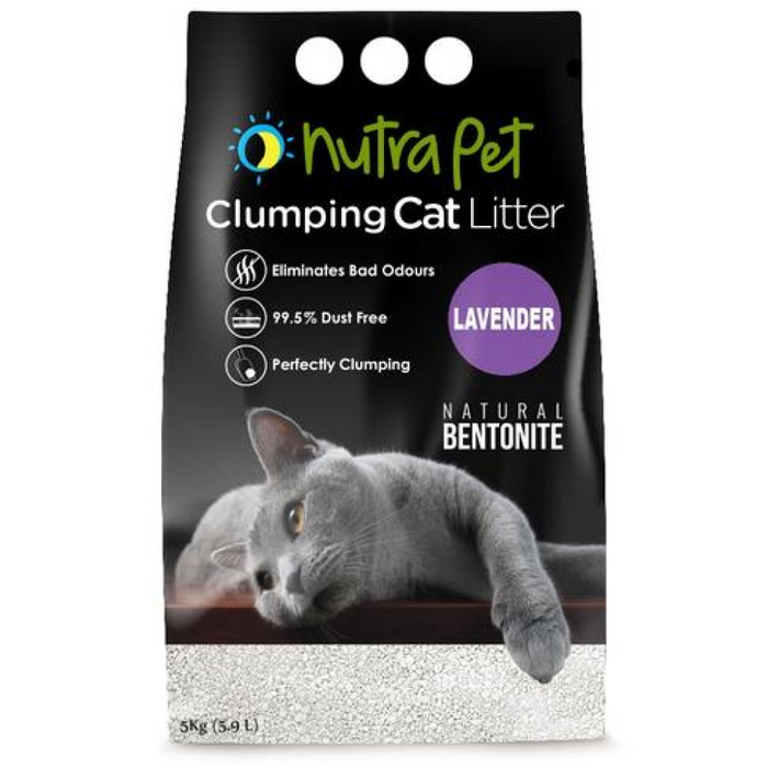 NutraPet Lavender White Bentonite Clumping Cat Litter