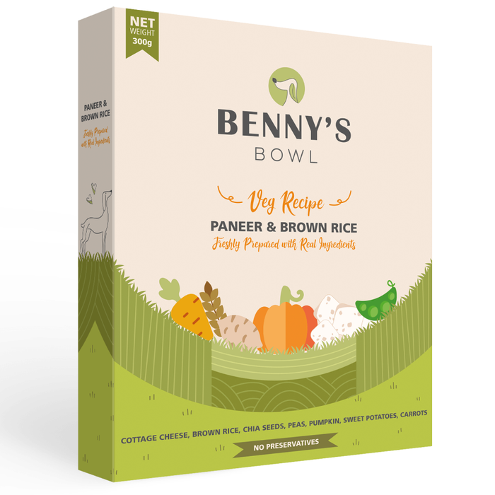 Bennys Bowl Paneer and Brown Rice Fresh Food for Dogs