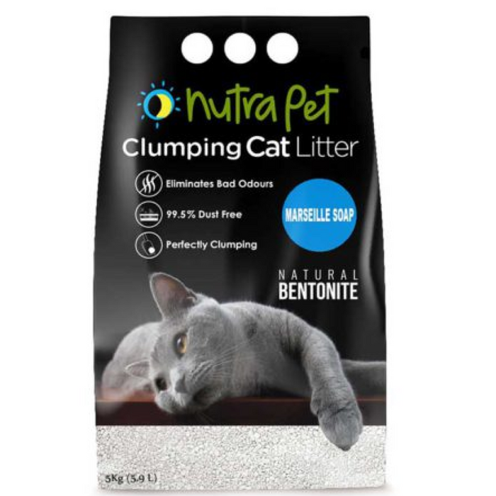 NutraPet Marseille Soap Scented White Bentonite Clumping Litter for Cats