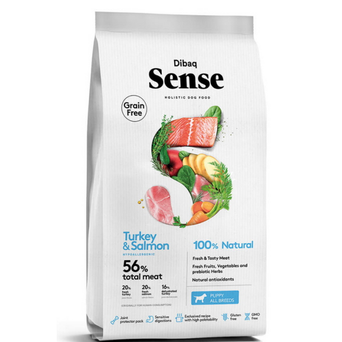 Dibaq Sense Turkey & Salmon Grain Free Hypoallergenic Puppy Wet Food