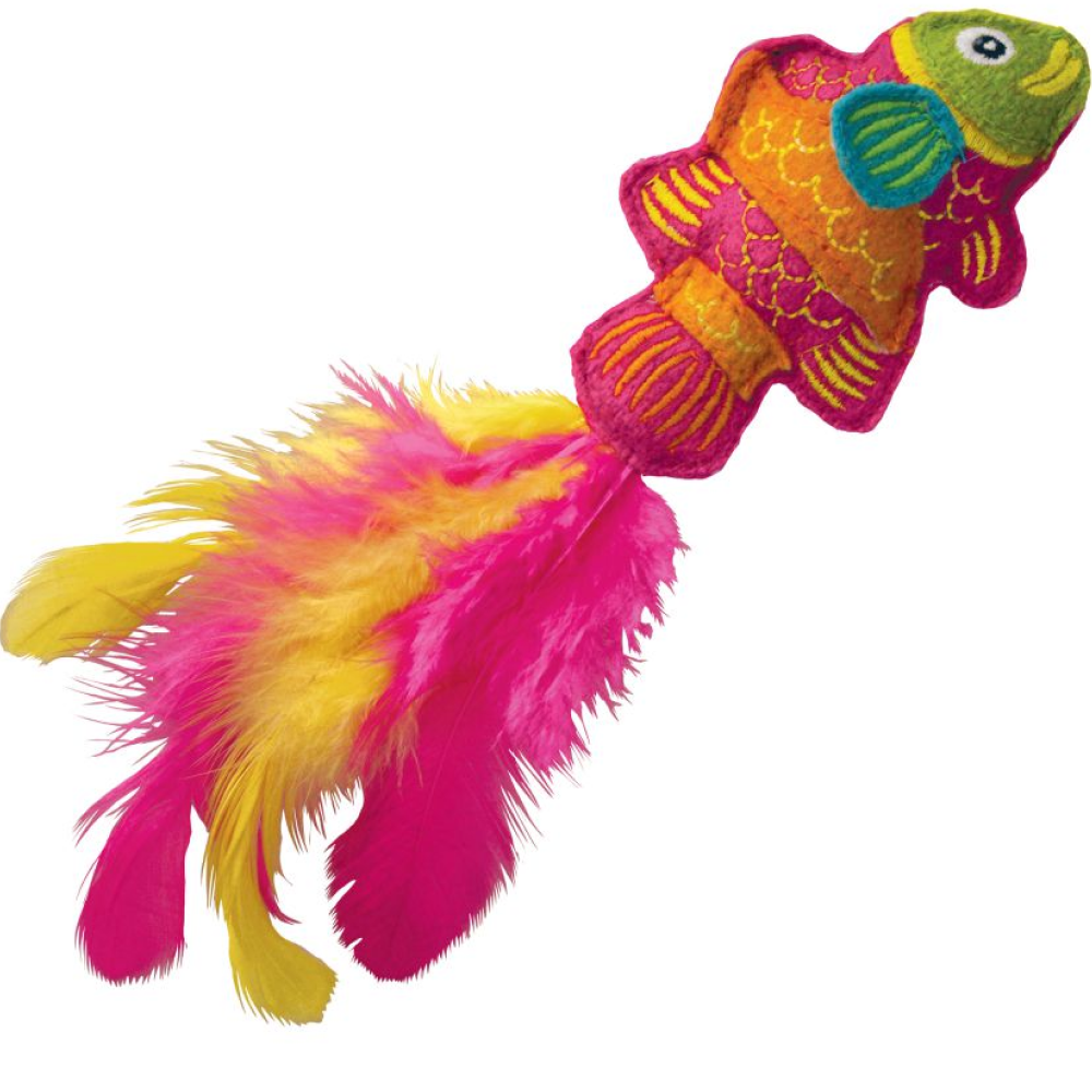 KONG Tropics Fish Cat Toy- Pink