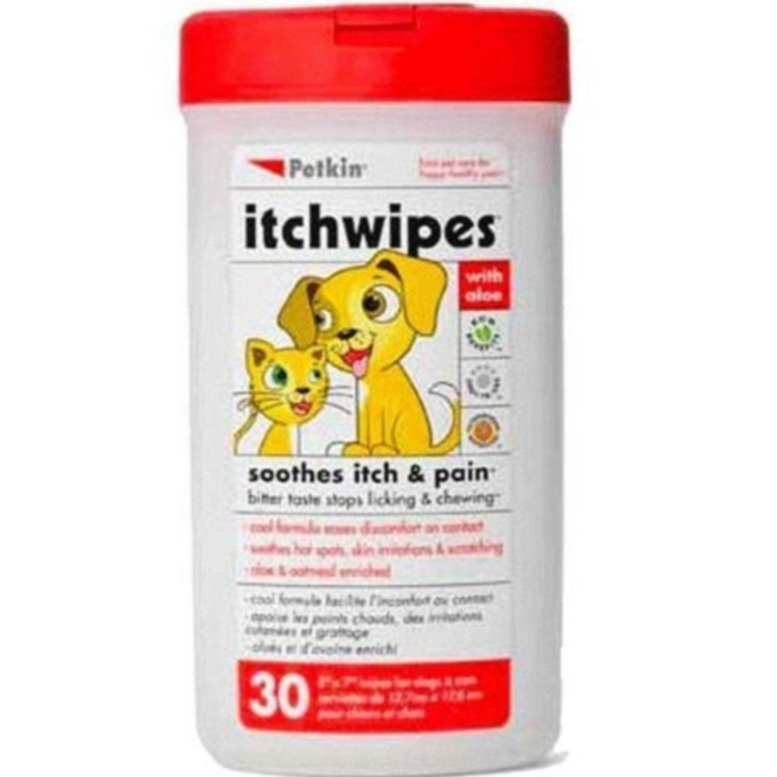 Petkin Itch Wipes for Dogs & Cats