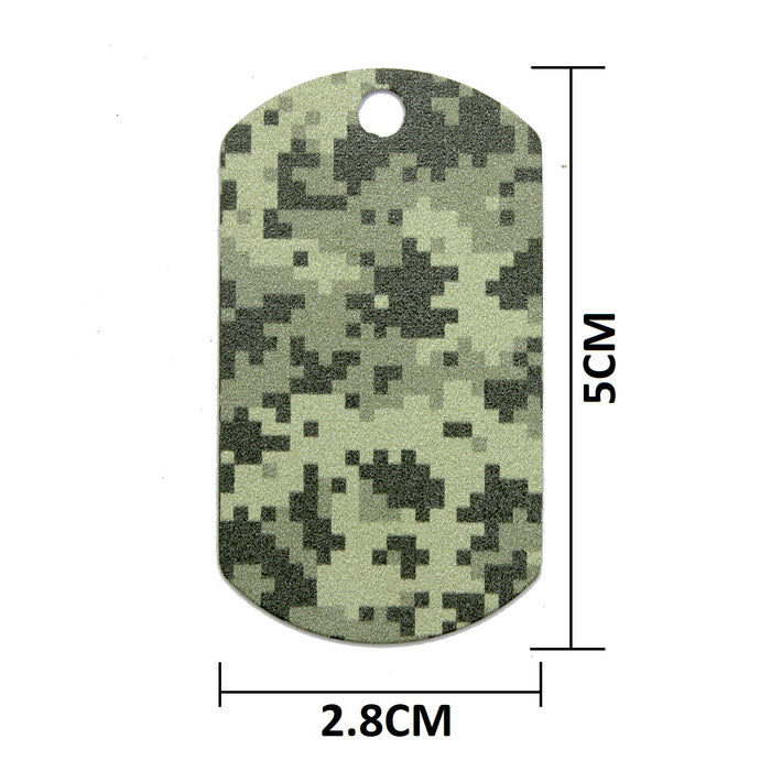 Military Green Rectangular Shaped Name Tag For Pets.