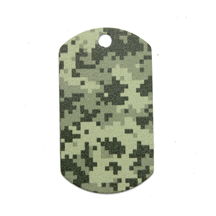 Military Green Rectangular Shaped Name Tag For Pets.